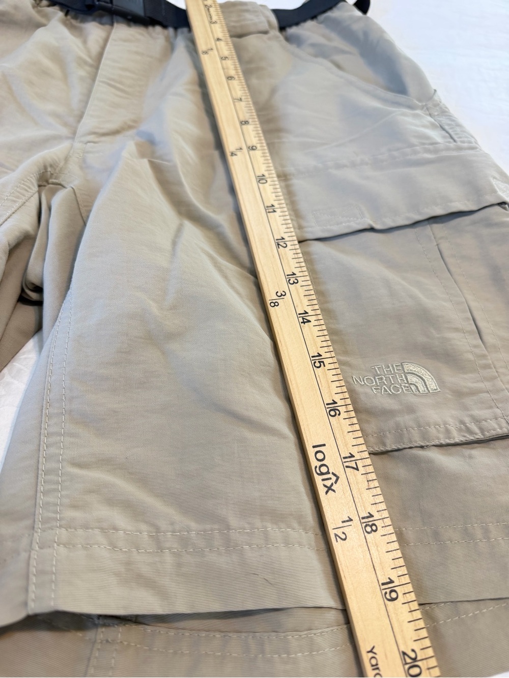 The North Face Cargo Shorts Mens Medium Khaki Hiking Utility Belted Outdoor - Picture 8 of 10